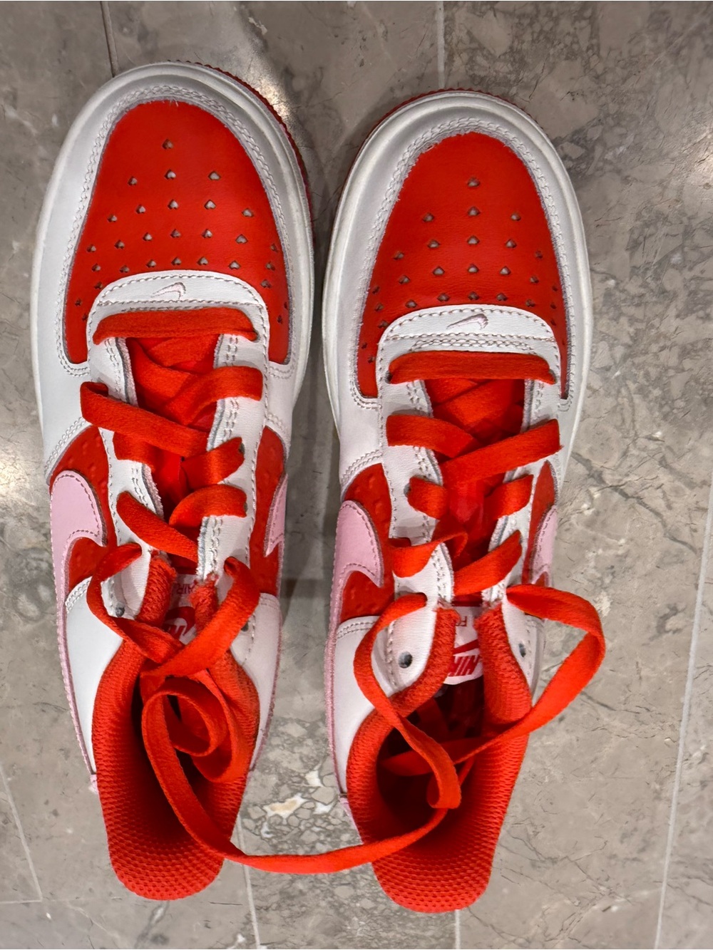 Nike Kids Red, Pink & White Low-Top Sneakers